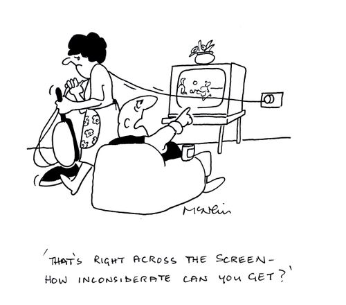 'That's right across the screen - how inconsiderate can you get?'
