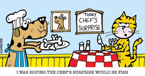 'I was hoping chef's surprise would be fish'