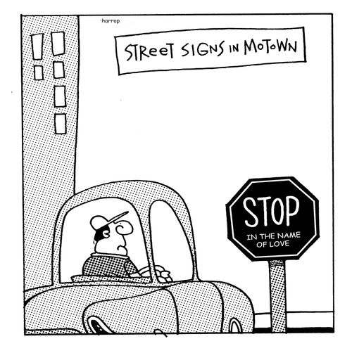Street signs in Motown.