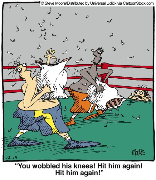 'You wobbled his knees! Hit him again! Hit him again!'