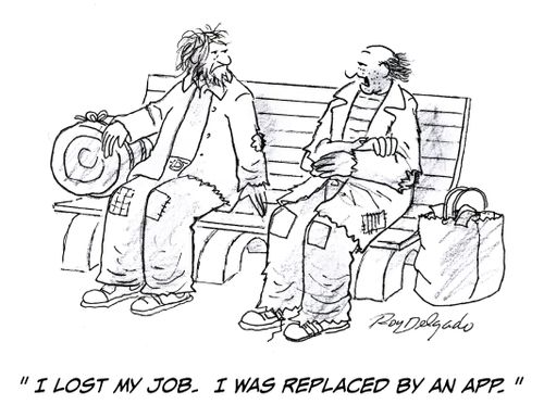 'I lost my job - I was replace by an app.'