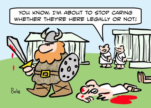 'You know, I'm about to stop caring whether they're here legally or not!'