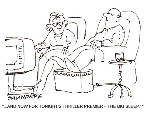 '. . . And now for tonight's thriller premier - 'The Big Sleep.''