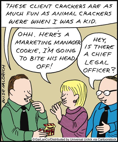'These client crackers are as much fun as animal crackers were when I was a kid.'