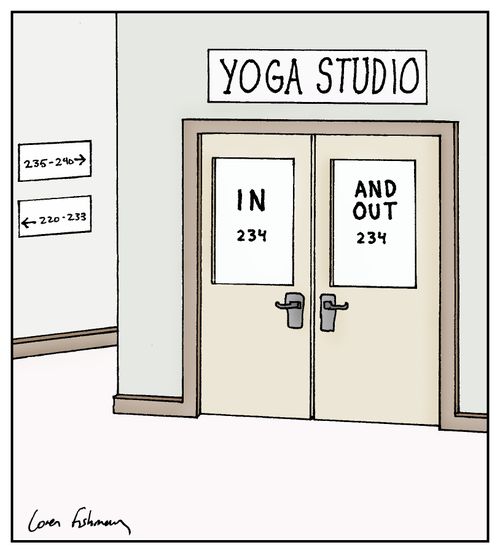Yoga studio: In 234 and Out 234.