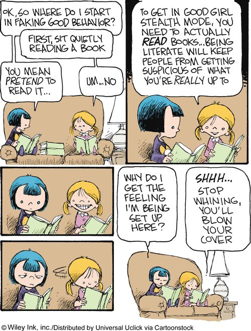 Kate's Evil Plan: 'To get in good girl stealth mode, you need to actually read books...being literate will keep people from getting suspicious of what you're really up to.'