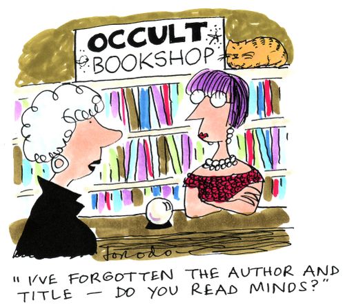 'I've forgotten the author and title - do you read minds?'