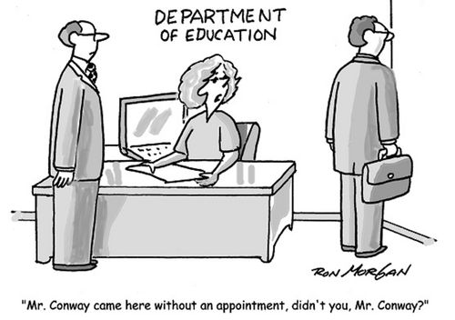 'Mr. Conway came here without an appointment, didn't you, Mr. Conway?'