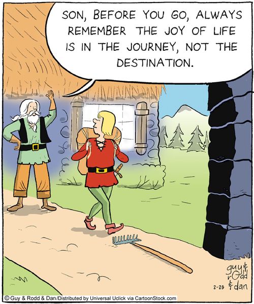 'Son, before you go, always remember the joy of life is in the journey, not the destination.'