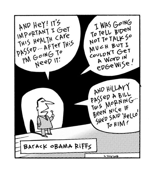 Obama riffs.