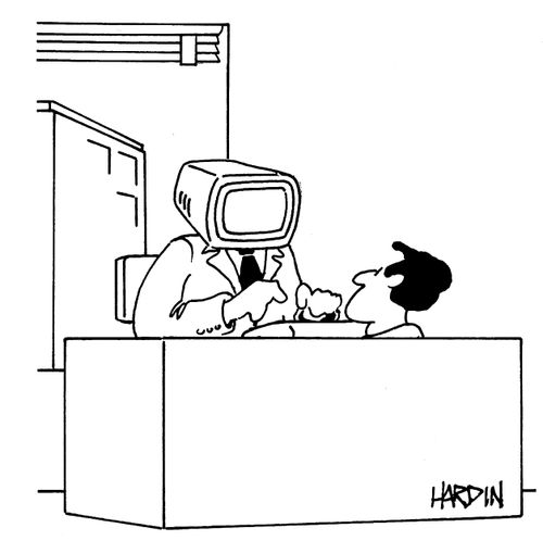 Computer monitor for a head.
