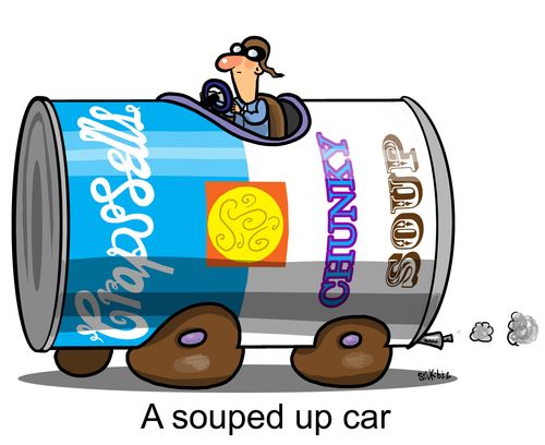 A souped up car...