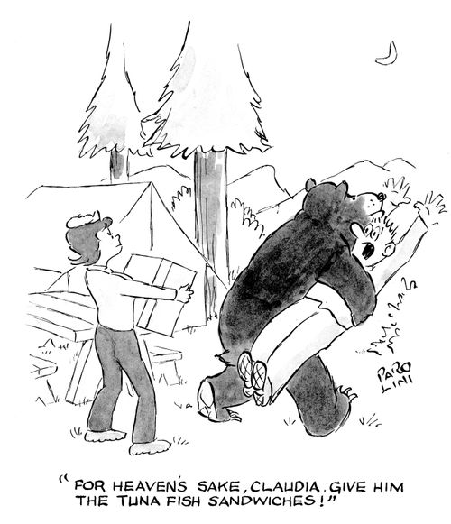 'For heaven's sake, Claudia. Give him the tuna fish sandwiches!'