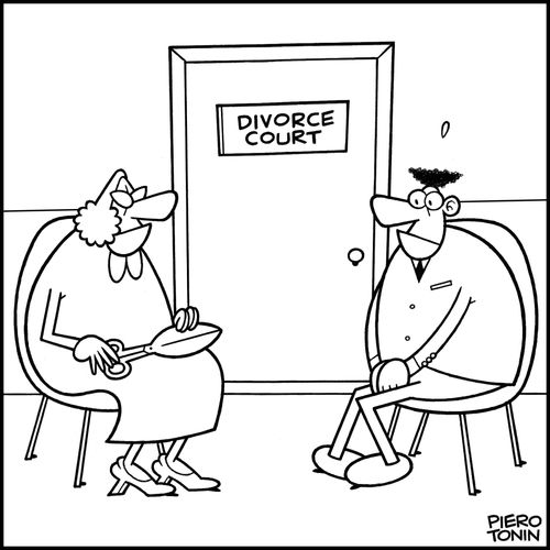 Outside the Divorce Court.