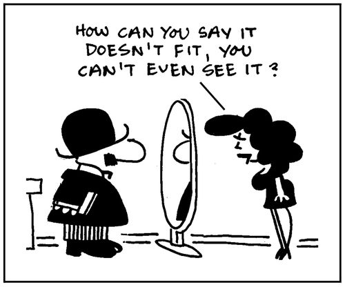 'How can you say it doesn't fit, you can't even see it?'
