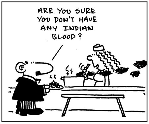 'Are you sure you don't have any Indian blood?.'