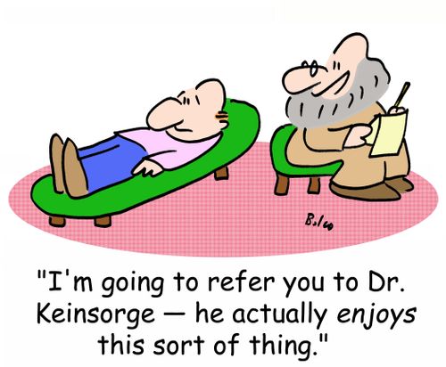 'I'm going to refer you to Dr. Keinsorge -- he actually enjoys this sort of thing.'