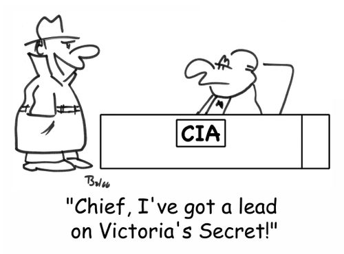 CIA, 'Chief, I've got a lead on Victoria's Secret!'