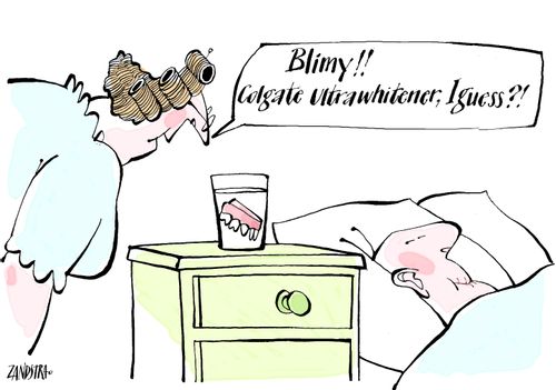'Blimy! Colgate Ultrawhitener I guess?'