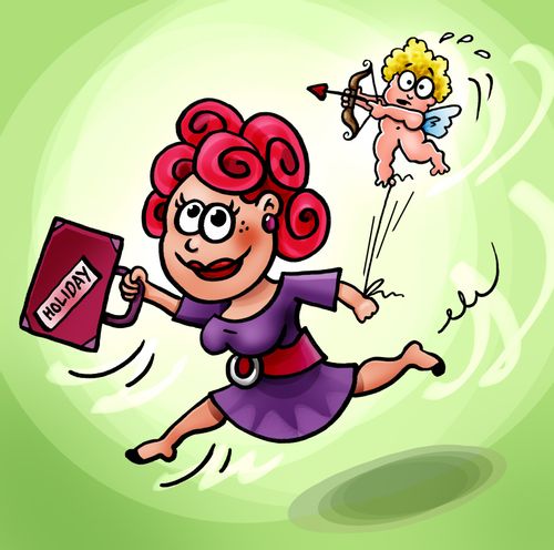 Taking Cupid on a holiday.