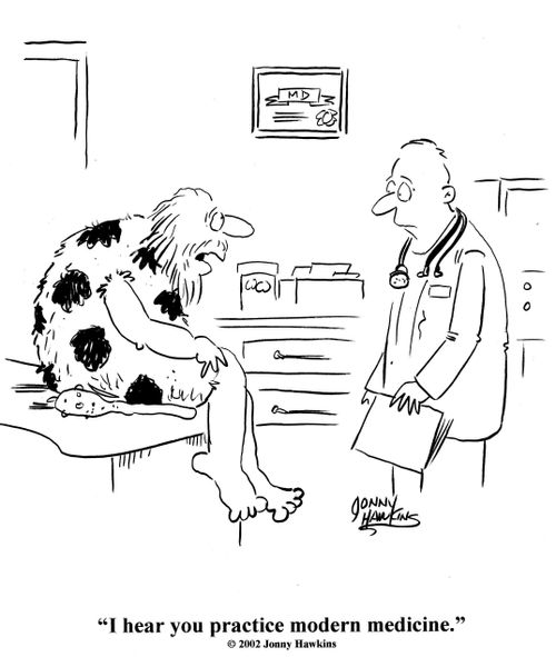 'I hear you practice modern medicine.'