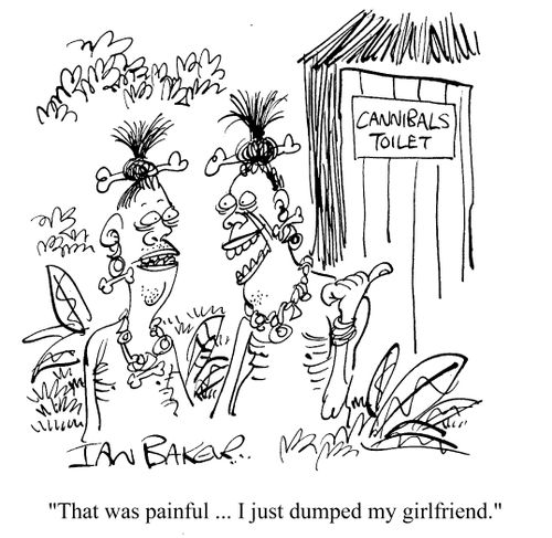 "That was painful...I just dumped my girlfriend."