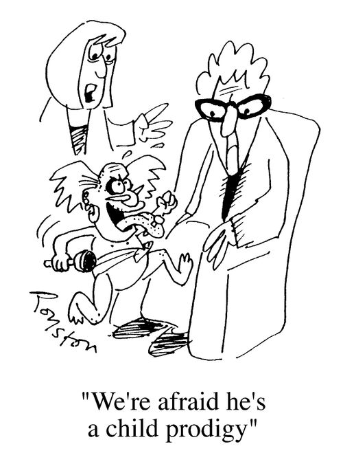 Child Prodigy, "We're afraid he's a child prodigy"