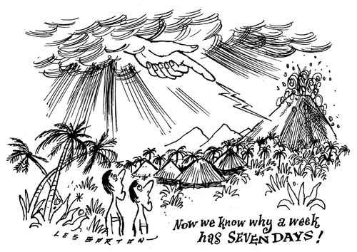 "Now we know why a week has 7 days