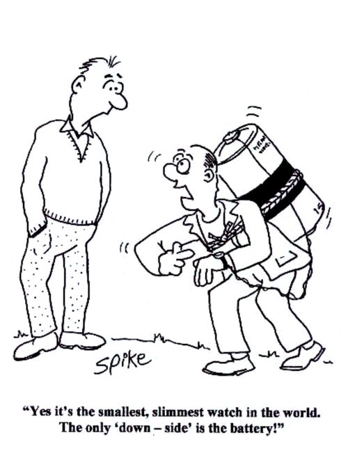 'Yes it's the smalllest, slimmest watch in the world. The only 'down-side' is the battery!'