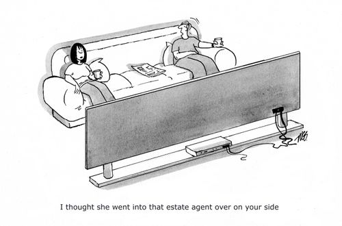 'I thought she went into that estate agent on your side.'