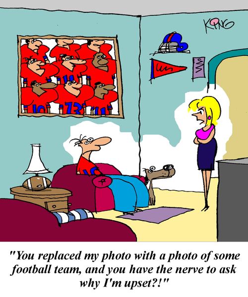 'You replaced my photo with a photo of some football team, and you have the nerve to ask why I'm upset?!'