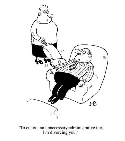 'To cut out an unnecessary administrative tier, I'm divorcing you.'