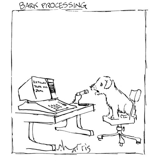 Bark processing.
