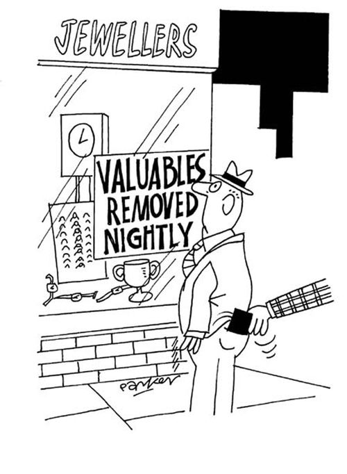 Jeweller - Valuables Removed Nightly.