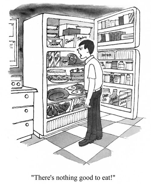 'There's nothing good to eat!'
