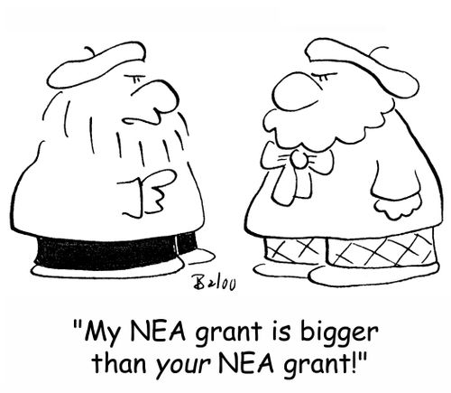 'My NEA grant is bigger than your NEA grant!'