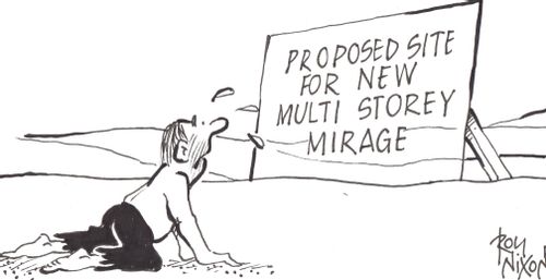 Proposed site for new multi storey mirage.