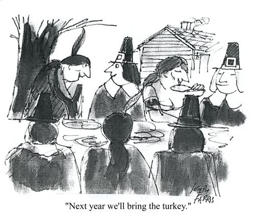 'Next year we'll bring the turkey.'