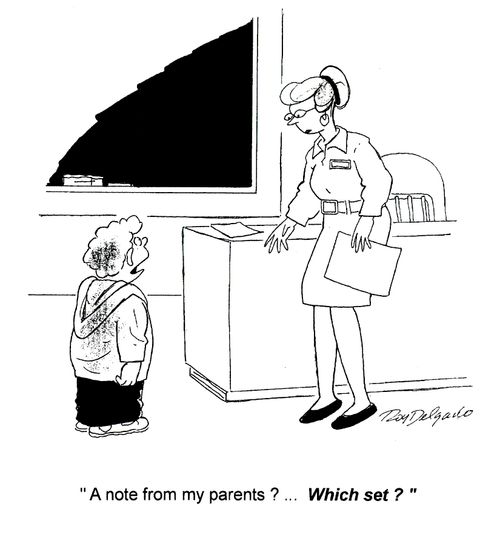 'A not from my parents?... Which set?'