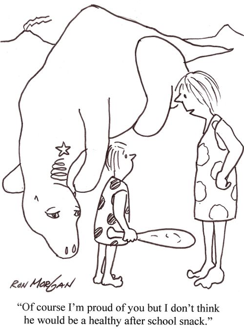 'Of course, I'm proud of you but I don't think he would be a healthy after school snack.'