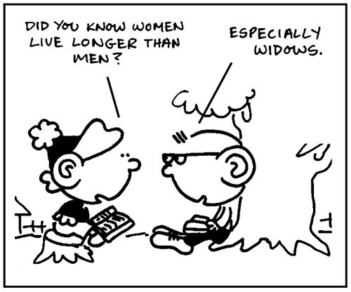 'Did you know women live longer than men?'