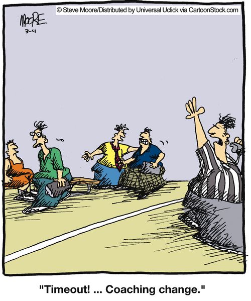 'Timeout! ... Coaching change.'