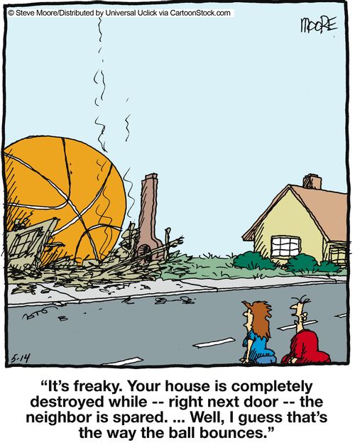 'It's freaky. Your house is completely destroyed while - right next door - the neighbor is spared...'