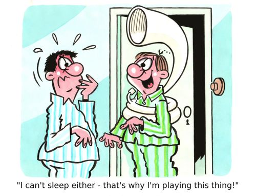 'I can't sleep either - that's why I'm playing this thing!'