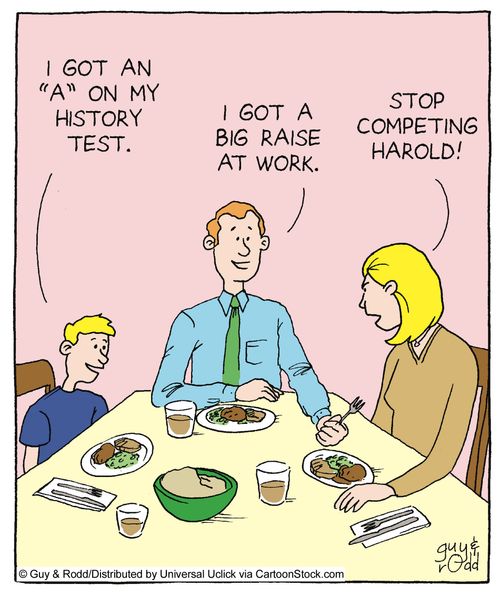 'Stop competing, Harold!'