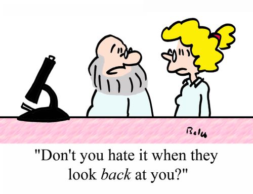 'Don't you hate it when they look BACK at you?'