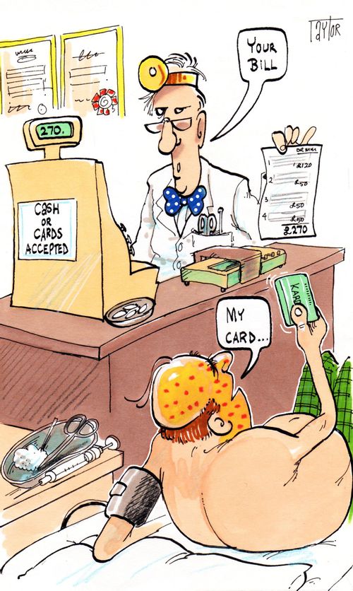 Having to pay for health care up front.