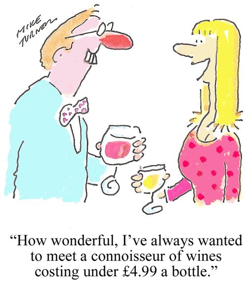 'How wonderful, I've always wanted to meet a connoisseur of wines costing under £4.99 a bottle.'