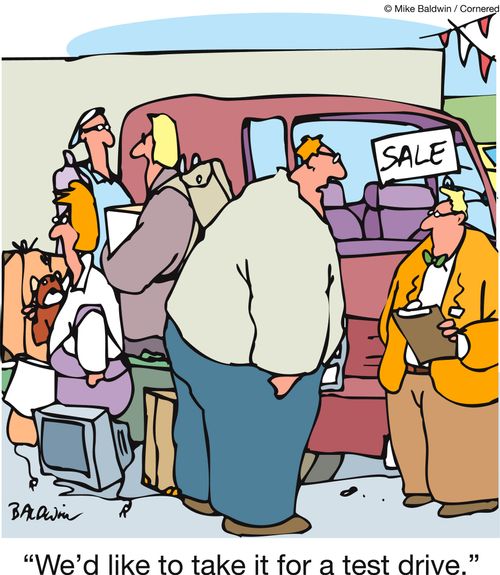 'We'd like to take it for a test drive.'