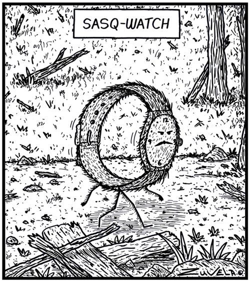 Sasq-watch: A Watch in the form of Sasquatch/Bigfoot